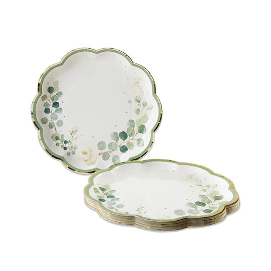 Kate Aspen® 9" Botanical Garden Premium Paper Plates, 32ct.